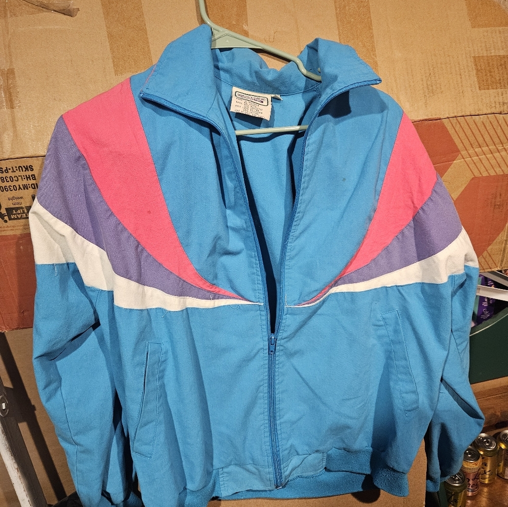 Westside Connection Jacket Womens Small Purple Blue Pink Vintage 90s